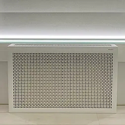 Короб на батарею за індивідуальними розмірами, Еліт, колір білий