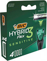 Змінні картриджі д/гоління Flex 3 Hybrid Sensitive 4шт ТМBIC (код 1350725)