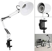 Лампа настільна LUO-02 (40 Вт.) на струбцині для освітлення робочого місця.   Білий