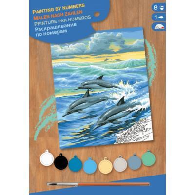 Набор для творчества Sequin Art PAINTING BY NUMBERS JUNIOR Dolphins (SA0031) (код 1077087)