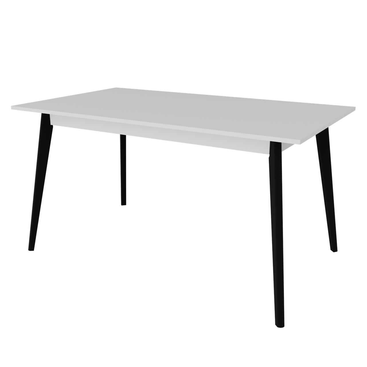 Стіл обідній нерозкладний БОН Neman   1380х780   білий / венге