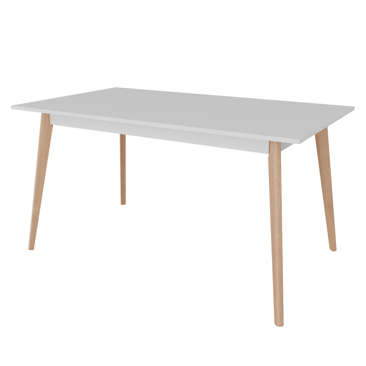 Стіл обідній нерозкладний БОН Neman  1380х780   білий / лак