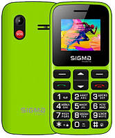 Мобильный телефон Sigma mobile Comfort 50 HIT2020 Green "бабушкофон", 2 Sim, дисплей 1.77" цветной (128x160),