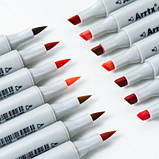 Спиртові маркери Arrtx Oros ASM-03RD 24 кольори, червоні відтінки (LC302536) (код 1296746), фото 2