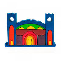 Конструктор nic дерев'яний Все в замку синій NIC523268