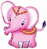 Фольгированный фигурный шар "Слоненя рожеве". Размер: 82см*74см. Пр-во: FlexMetal (Испания)