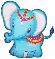 Фольгированный фигурный шар "Слоненя блакитне". Размер: 82см*74см. Пр-во: FlexMetal (Испания)