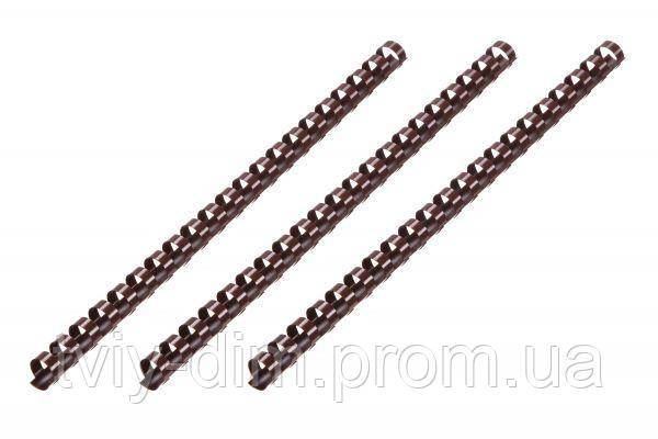 Пластикові пружини для біндера 2E, 14 мм, шоколад, 100 шт. 2E-PL14-100CH (код 1423226)