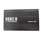 Кишеня зовнішня 3,5" Maiwo K3502-U2S black для HDD SATA через USB2.0 на гвинтах алюм. чорний (код 183440)