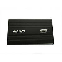 Карман внешний 2,5" Maiwo K2501A-U3S black SATA через USB3.0 на винтах алюм. черн. (код 340164)