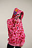 Худі Bape A Bathing Ape Shark Pink Camo Full Zip Unisex Hoodie, фото 6