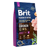Сухой корм для взрослых собак мелких пород Brit Premium Adult S 8 кг с курицей