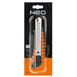 Ніж канцелярський Neo Tools 18 мм, металевий корпус (63-011) (код 1182502), фото 2