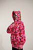 Худі Bape A Bathing Ape Shark Pink Camo Full Zip Unisex Hoodie, фото 9