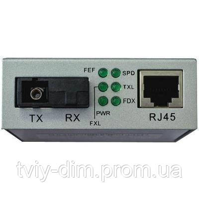 Медіаконвертер Step4Net 10/100Base-TX to 100Base-FX, SM, 1550nm, SC/PC, 20 км (MC-D-0,1-1SM-1550nm-20) (код