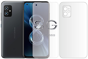 М'яке скло Asus ZenFone 8 Комплект: Передня та Задня панелі поліуретанове SoftGlass