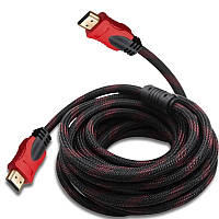 Кабель HDMI- HDMI 1.4V 1.5 метра Тканевый провод