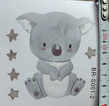 Вінілові наклейки на стіну 6 звірят 8 х 7 см 6 штук Б284-6 -1, фото 5