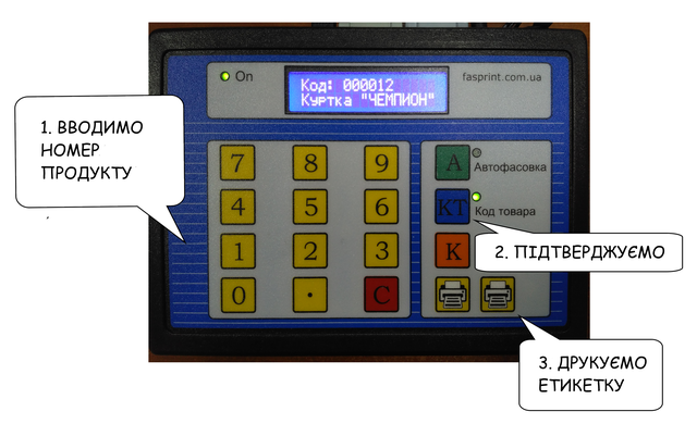 Проста схема фасування Принтер для фасовки в Харкові