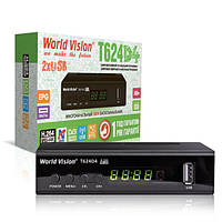 TV-тюнер внешний автономный World Vision T624D4, Black, DVB-T/T2/C, HDMI, 2xUSB, пульт ДК (код 1343300)