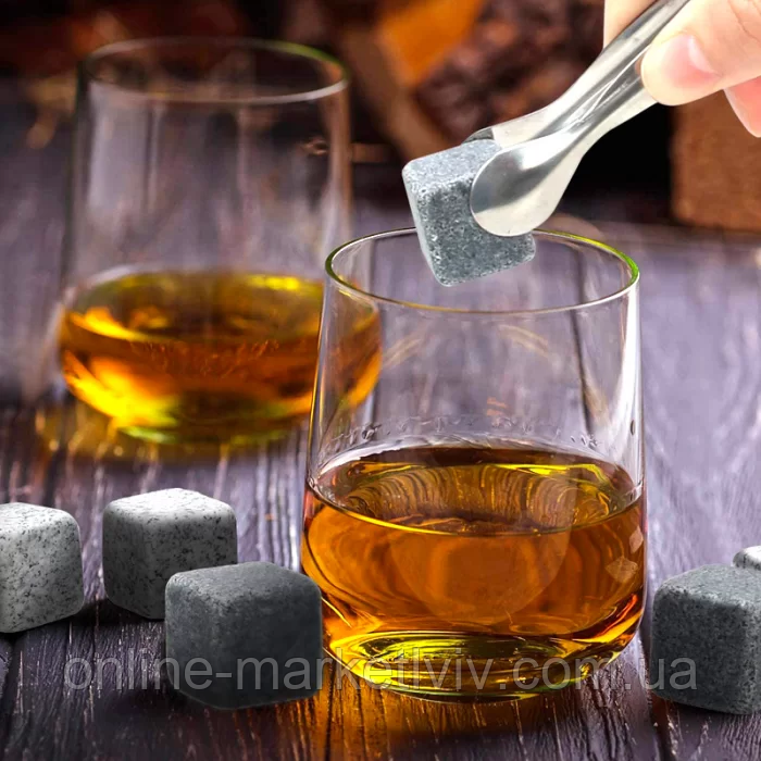 Камни для охлаждения виски Whiskey Stone, 9шт / Кубики для охлаждения напитков / Набор камней для охлаждения - фото 2 - id-p1866543829
