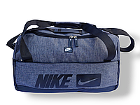 Новый фасон Спортивная дорожная сумка NIKE Mеланж ткань с кожаным дном Отличное качество только оптом