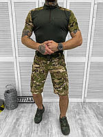 Летний тактический костюм комплект мультикам 5.11 mars Форма для ВСУ убакс с коротким рукавом шорты мультикам