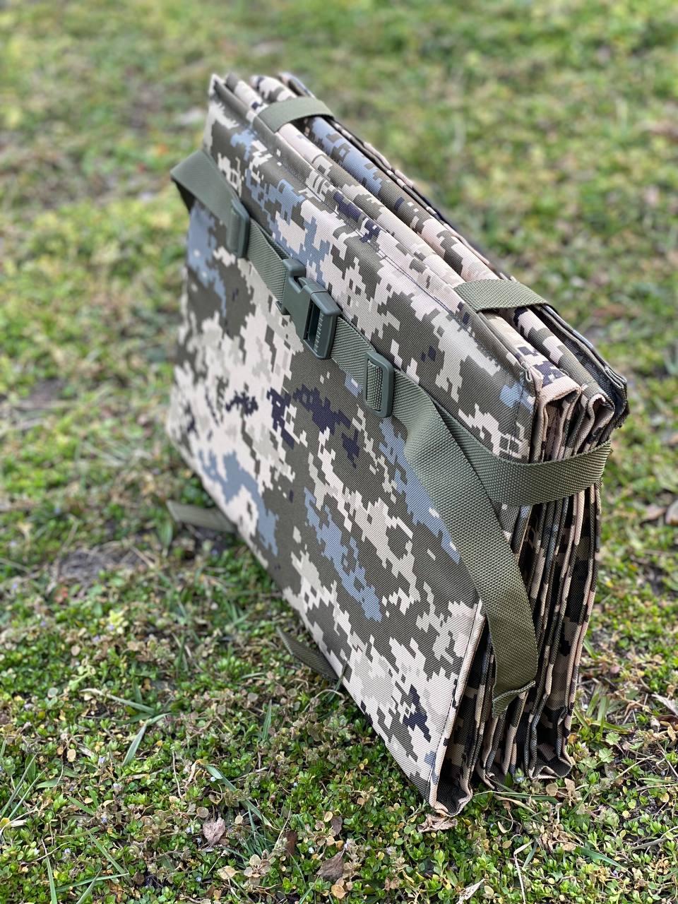 Каремат-коврик тактический раскладной пиксель ВСУ 6 секций военный армейский каремат для сидения поджопник lmn - фото 7 - id-p1866555508