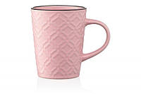 Чашка Ardesto Relief, 320 мл, розовая, керамика AR3474P (код 1424462)