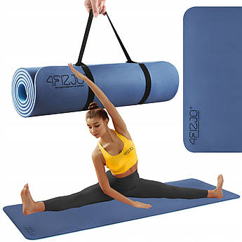 Килимок (мат) спортивний 4FIZJO TPE 180 x 60 x 1 см для йоги та фітнесу 4FJ0389 Blue/Sky Blue