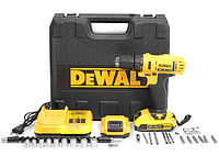 Шуруповерт девольт Dewalt DCD771 аккумуляторный 24V с набором инструментов в кейсе Деволт