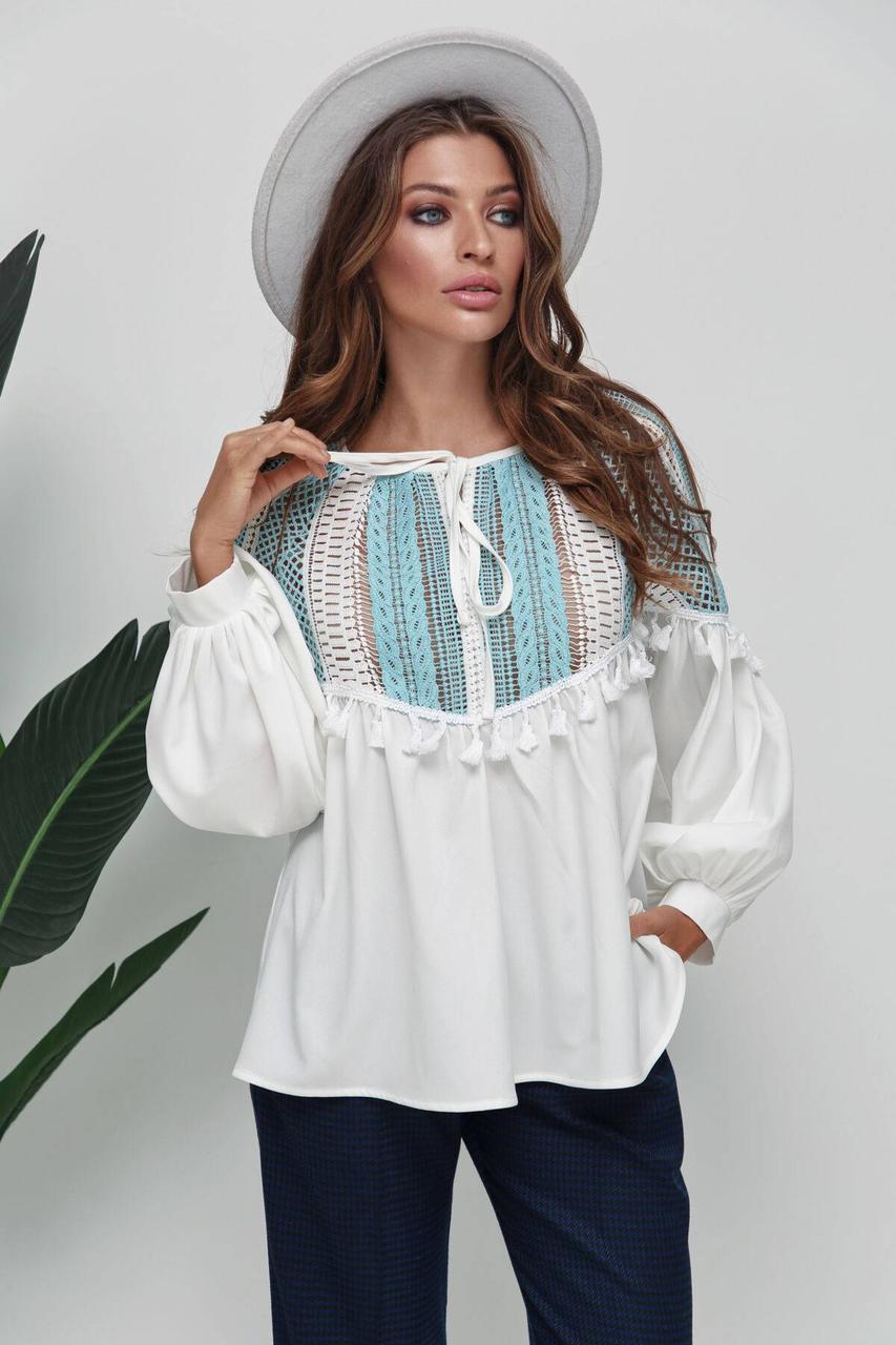 Блуза 3296-c02 LXL Блакитний, фото 1