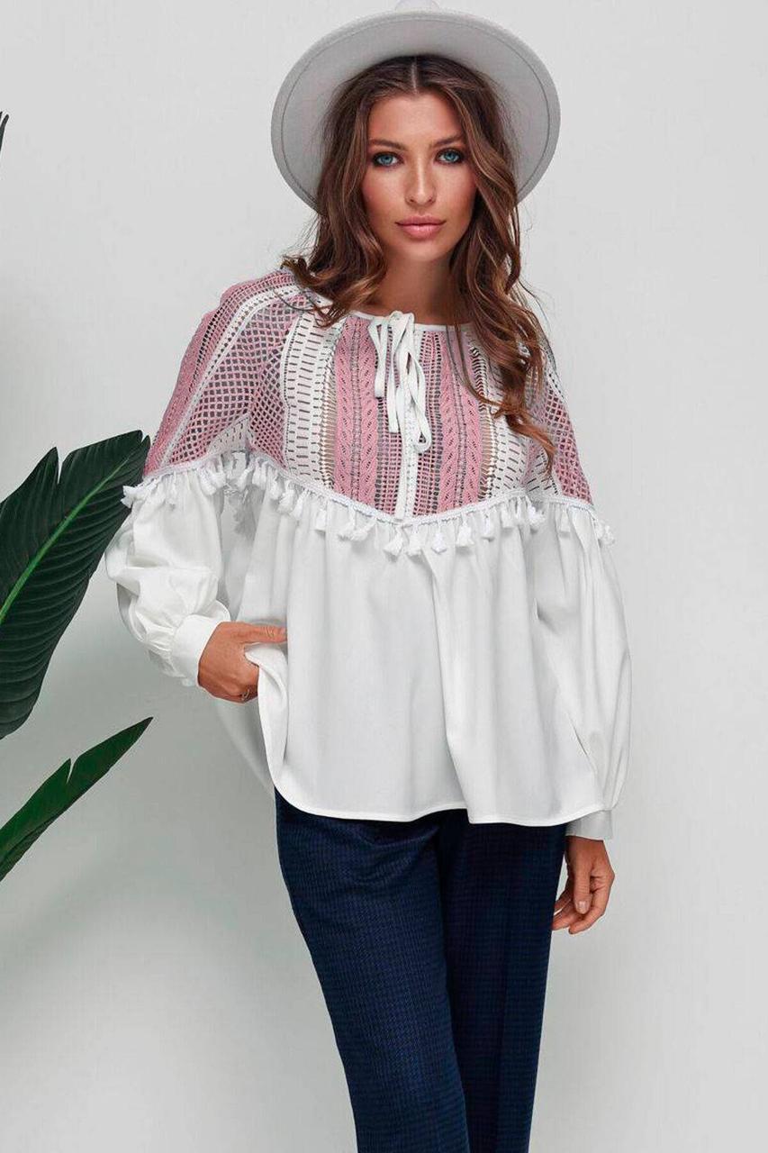 Блуза 3296-c03 LXL Рожевий, фото 1