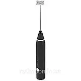 Портативний ручний міксер капучінатор з USB-зарядкою, ідеально підходить для збивання молока., фото 3