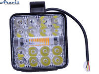 Дополнительные светодиодные фары LED стробоскоп желтый Аварийная мигалка 6-32W 10-30V MINIZY-F-BS-WY дальний