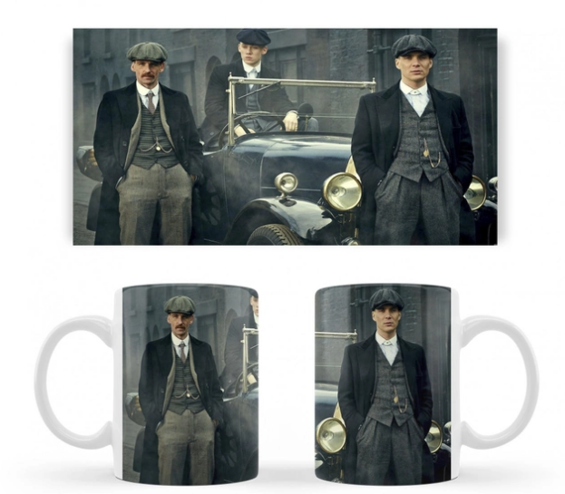 Чашка біла керамічна Гострі козирки (Peaky Blinders) ABC