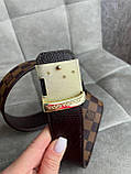 Ремінь Louis Vuitton жіночий коричневий із натуральної шкіри, фото 2