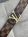 Ремінь Louis Vuitton жіночий коричневий із натуральної шкіри, фото 4