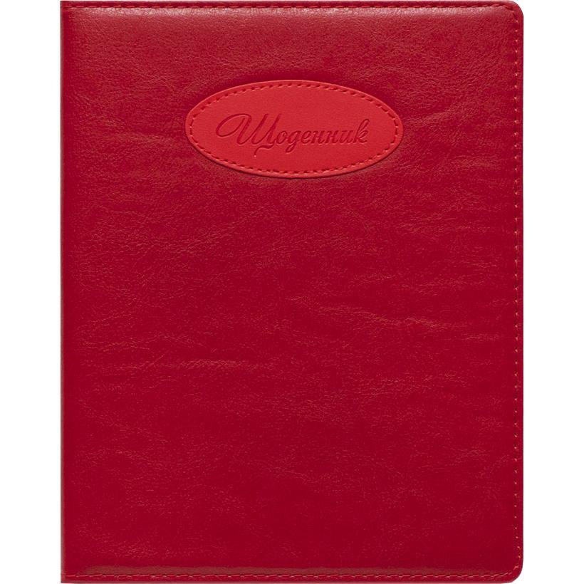 Щоденник кожзам А5, тв.обл. / Червоний