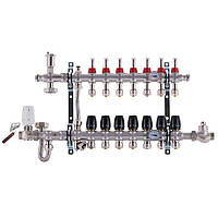 Коллектор для теплого пола в комплекте со смесительной группой и байпасом без насоса Koer S1011-07