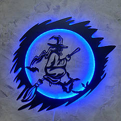 Декоративне настінне Панно з підсвіткою «Відьма» Декор на стіну