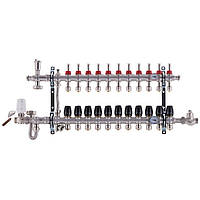 Коллектор для теплого пола в комплекте со смесительной группой и байпасом без насоса Koer S1011-11