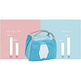 Ланч бег - термосумка на замку Полярний Ведмедик, блакитна, фото 2