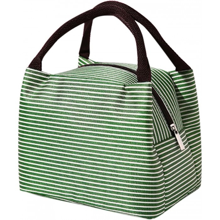 Термосумка / ланч бег для їжі з собою Stripe 4 л Зелена, фото 1