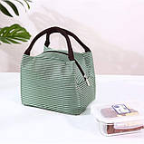 Термосумка / ланч бег для їжі з собою Stripe 4 л Зелена, фото 4