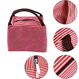 Термосумка / ланч бег для їжі з собою Stripe 4 л Червона, фото 2