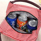 Термосумка / ланч бег для їжі з собою Stripe 4 л Червона, фото 3
