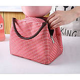 Термосумка / ланч бег для їжі з собою Stripe 4 л Червона, фото 4