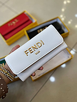 Женский кожаный кошелек Fendi, кошелек Фенди в расцветках в коробке, кошелек натуральная кожа