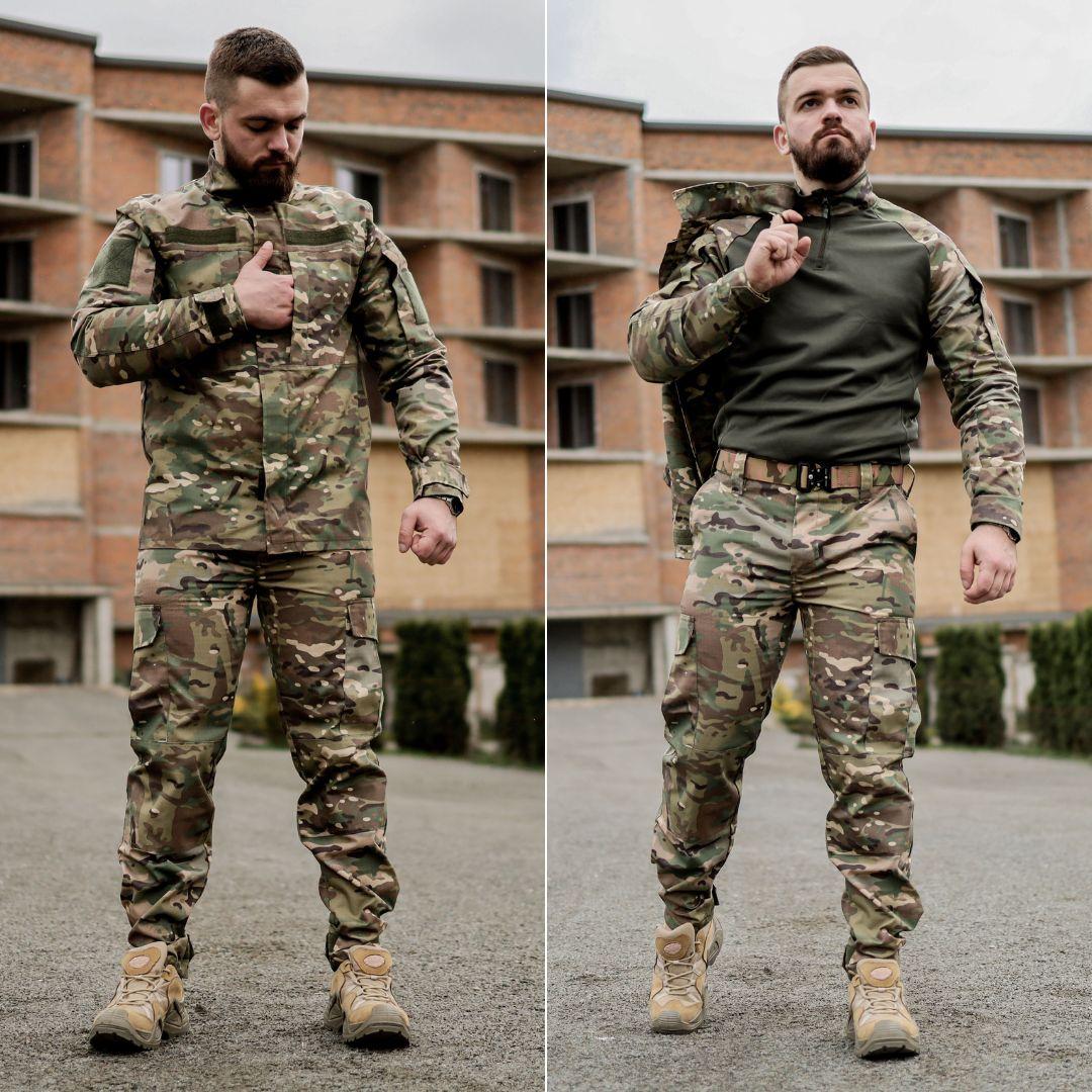 Тактичний костюм 3 в 1 PATRIOT Basic GRIFON (бойова сорочка Ubacs(Убакс)+кітель+штани GRIFON ) мультикам ріп-стоп (вафелька)